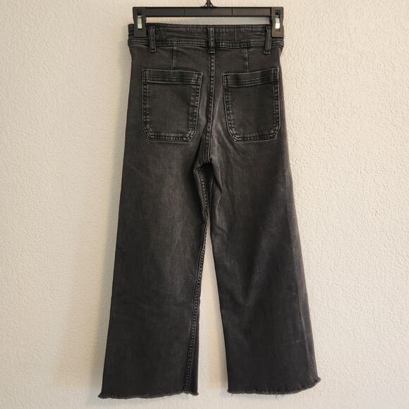 Zara‎ Girl's Size 10 Black Wide Leg Jeans Pre-owned excellent - Picture 4 of 4
